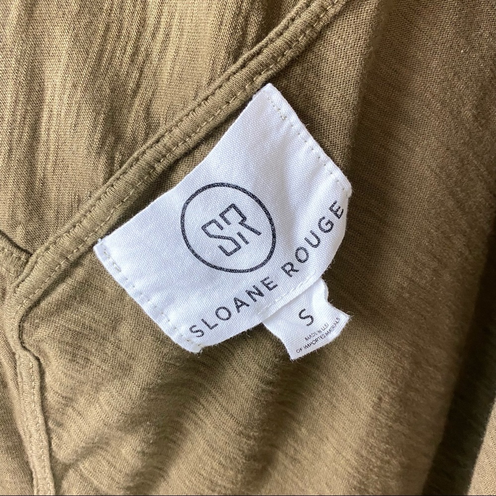 Sloane Rouge Olive Green Open Cardigan Duster S - Picture 2 of 10